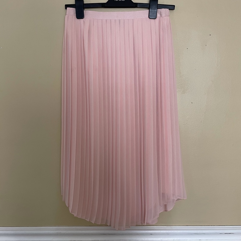 Chelsea28 Pale Pink Pleated Midi Skirt Bridal